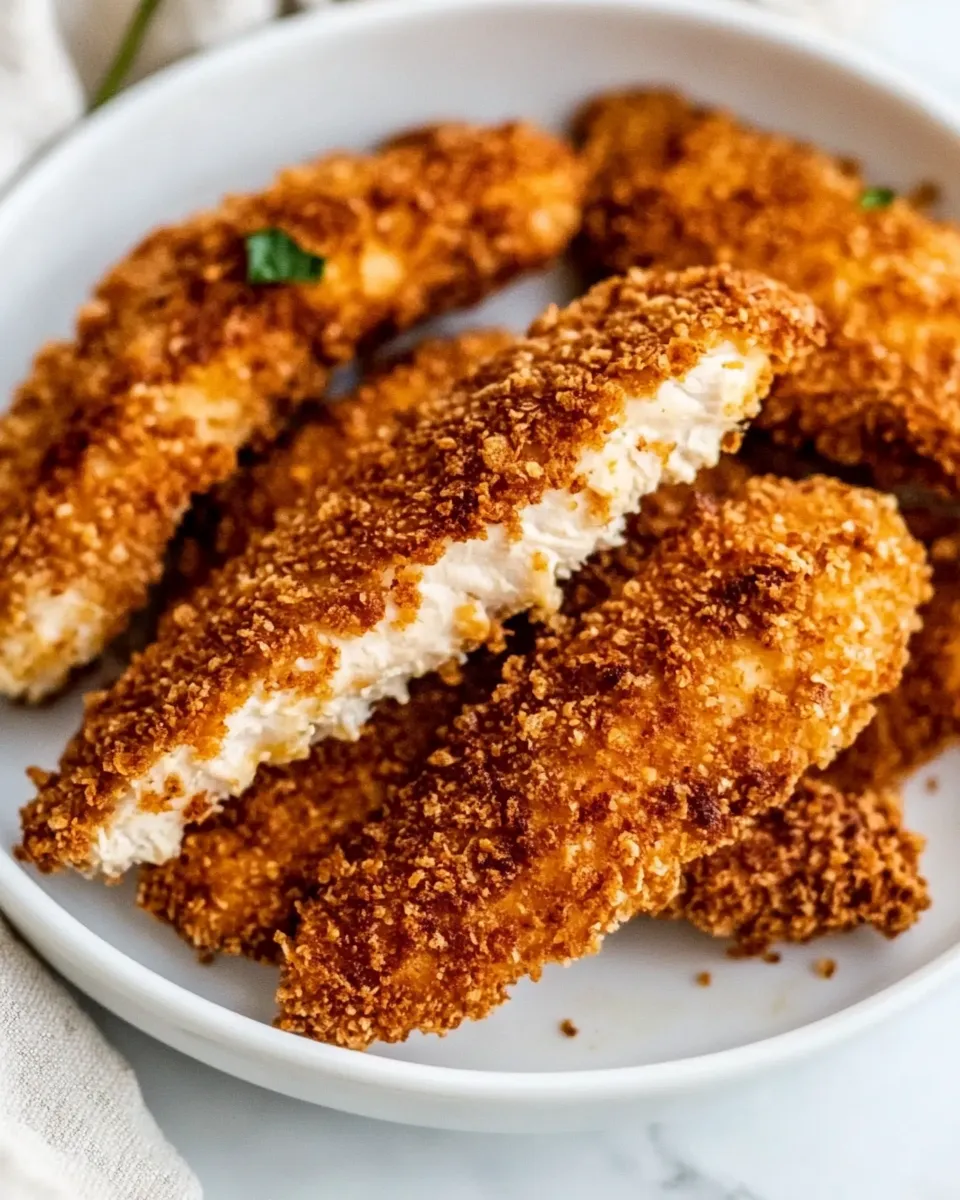 Delicious Crispy Air Fryer Chicken Tenders shot