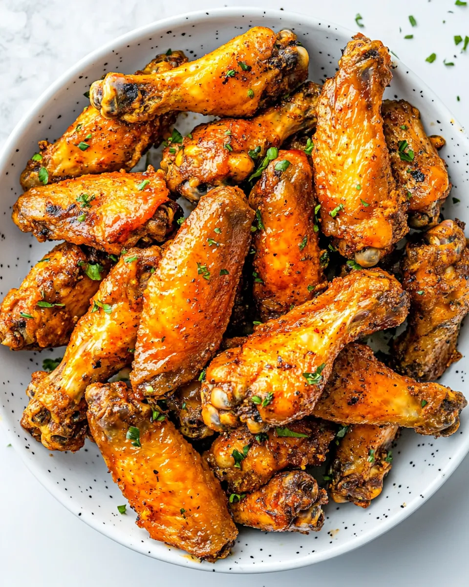 Healthy Crispy Air Fryer Chicken Wings (3 Ways!) shot