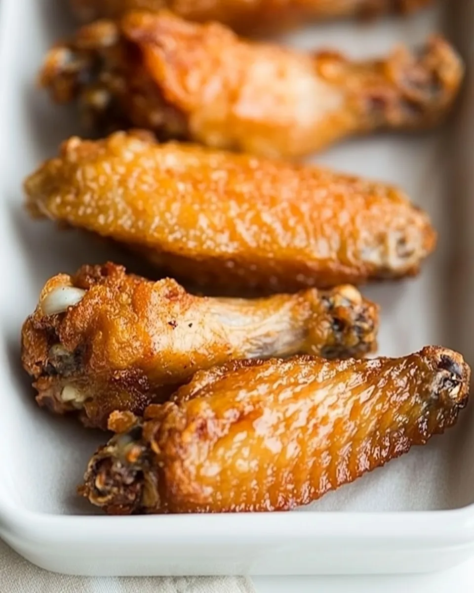 Easy Crispy Baked Chicken Wings (without Baking Powder) food shot