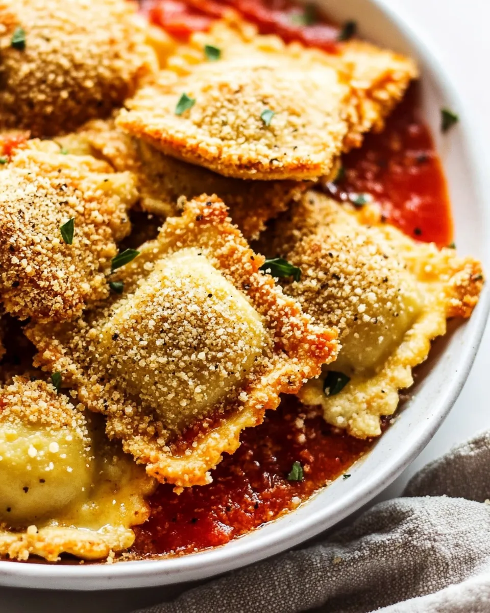 Homemade Crispy Baked Parmesan Ravioli photo