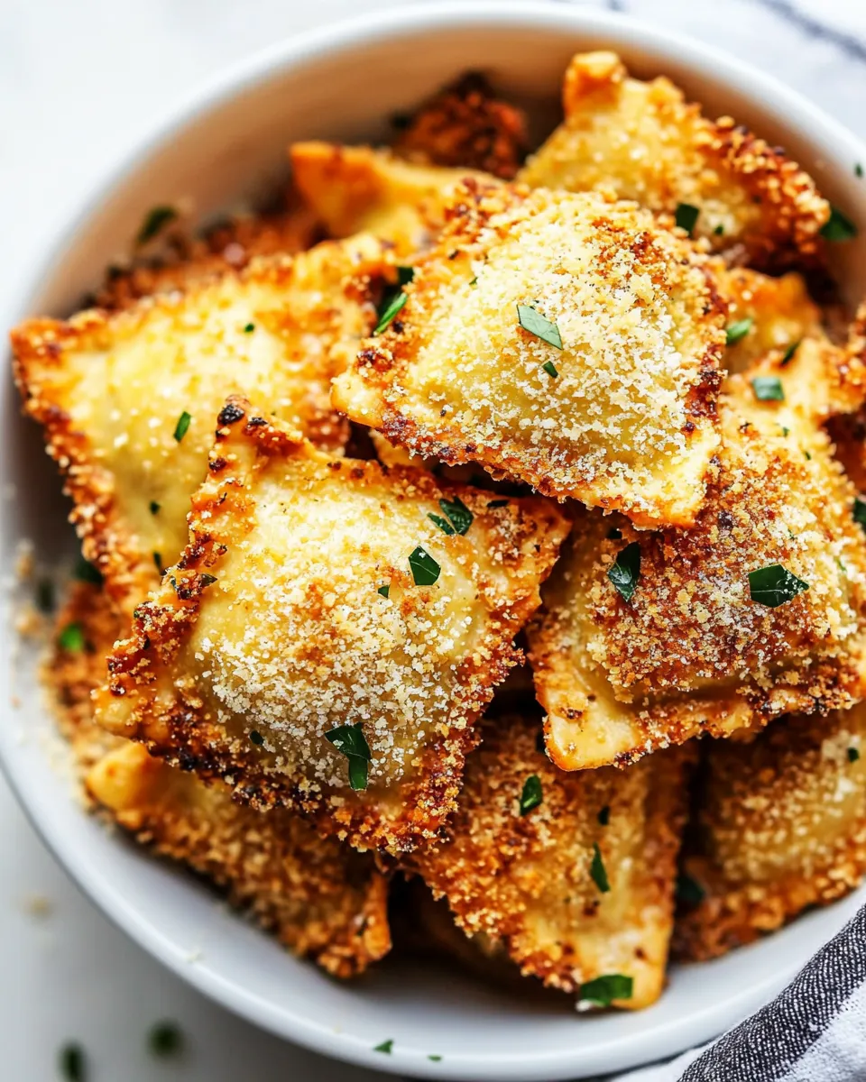 Easy Crispy Baked Parmesan Ravioli recipe photo