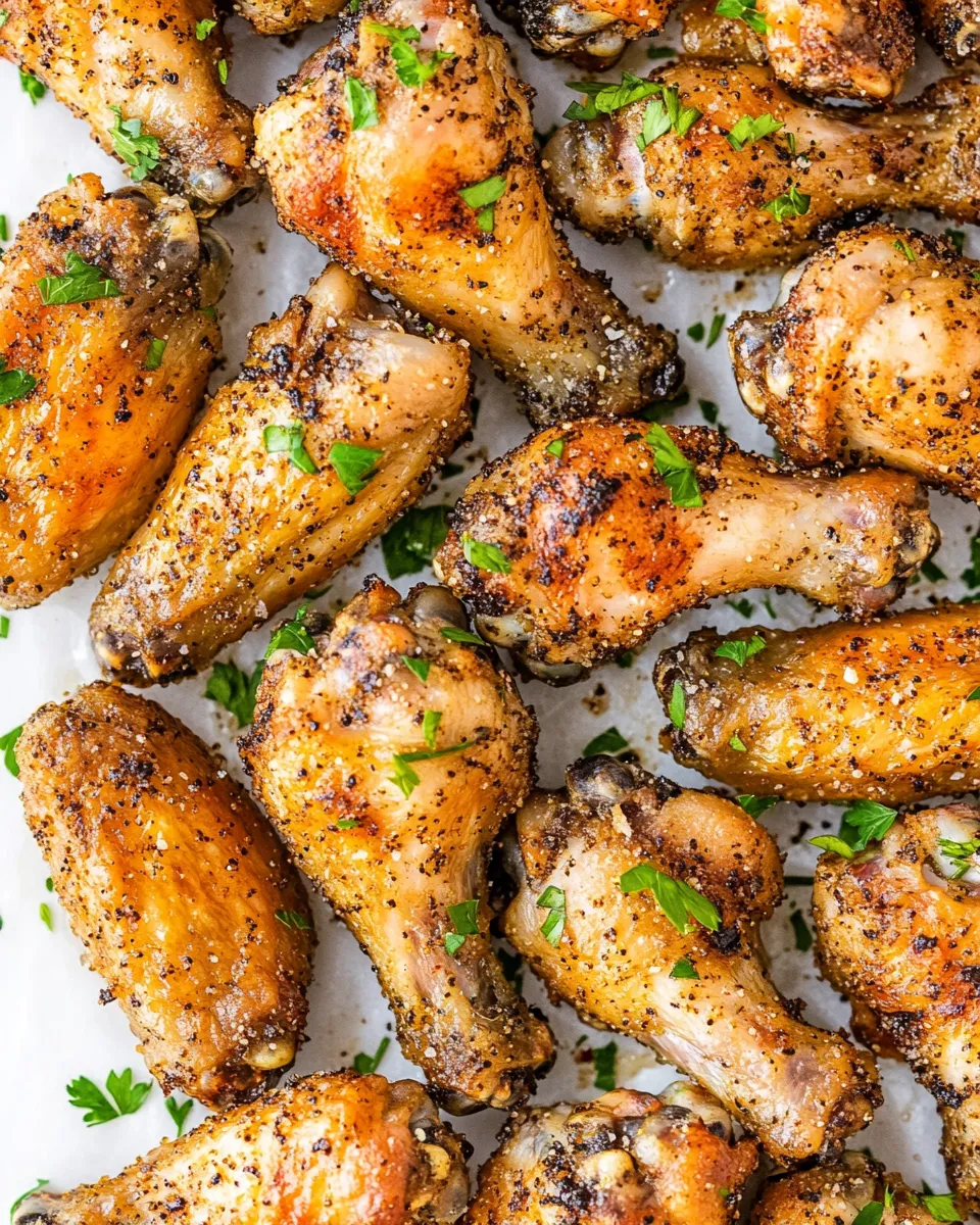 Homemade Crispy Baked Salt and Pepper Chicken Wings photo