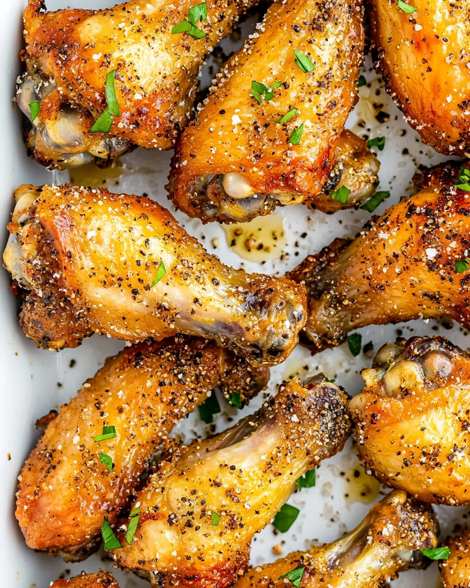 Classic Crispy Baked Salt and Pepper Chicken Wings image