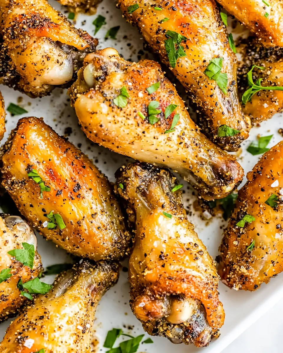 Easy Crispy Baked Salt and Pepper Chicken Wings recipe photo