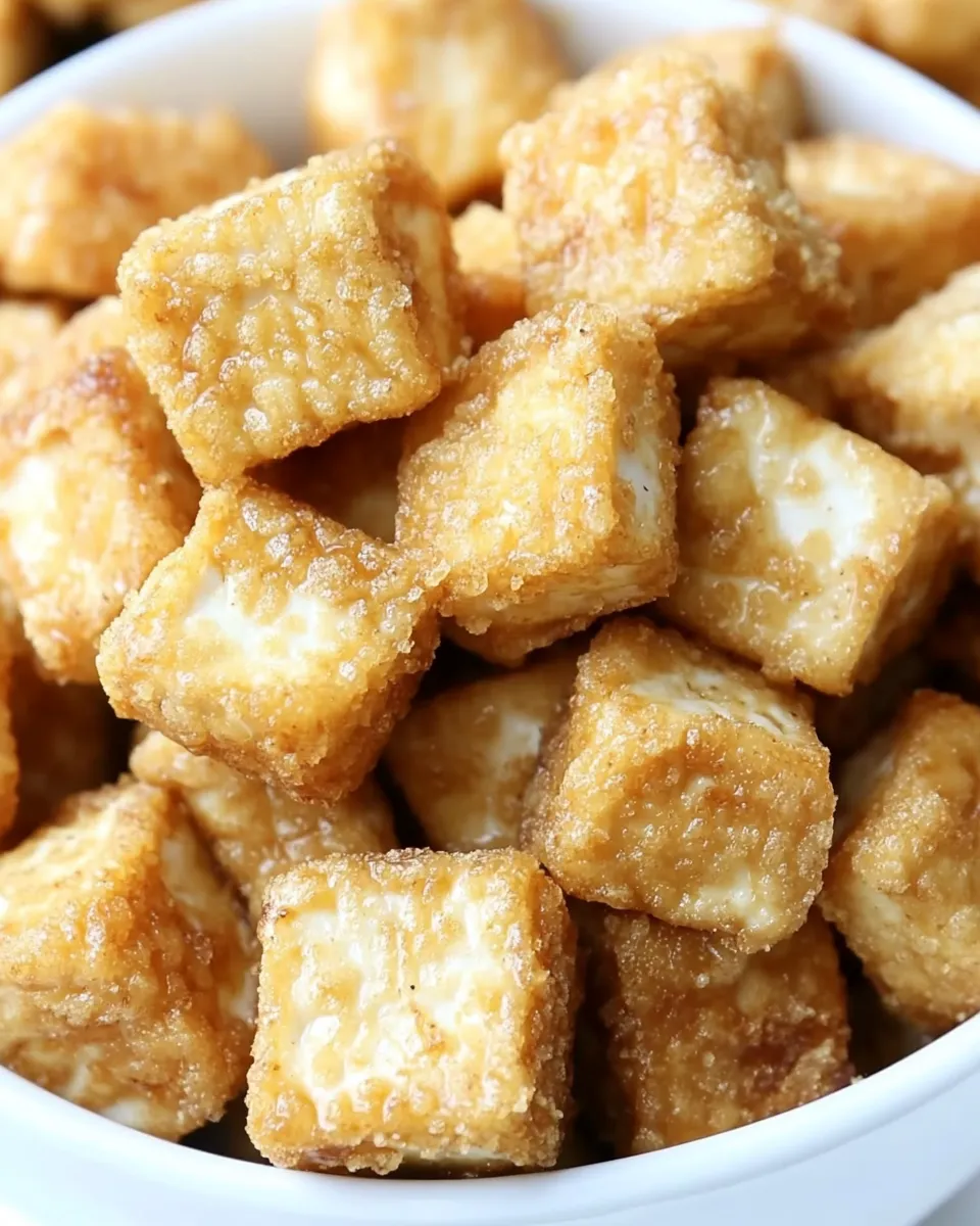 Delicious Crispy Baked Tofu (Oil-Free!) food shot