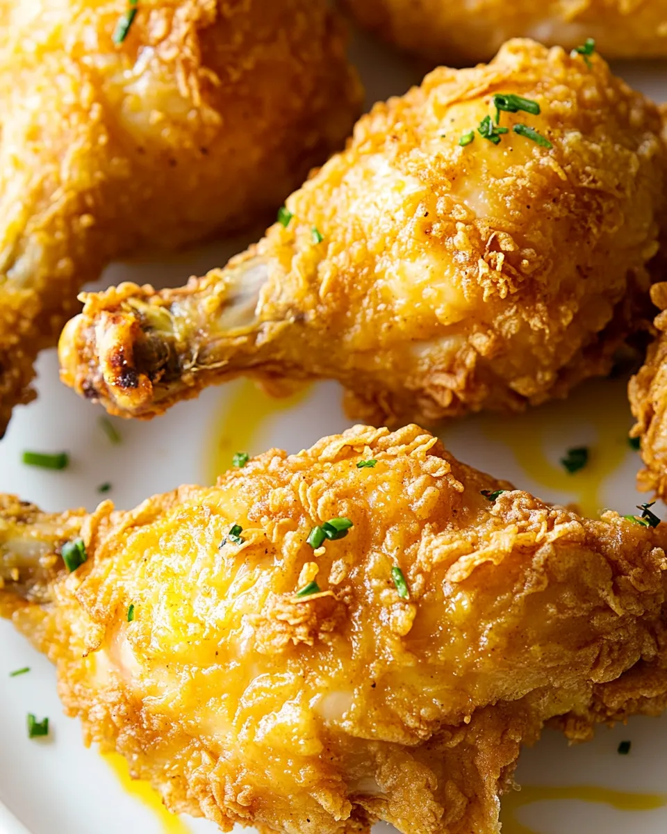 Delicious Crispy Broasted Chicken shot
