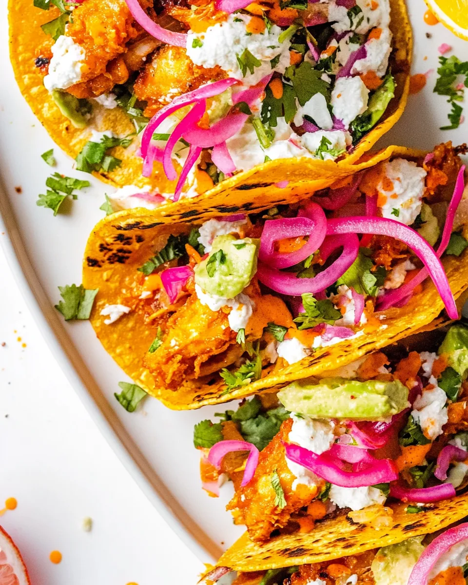 Delicious Crispy Buffalo Chicken Tacos dish photo
