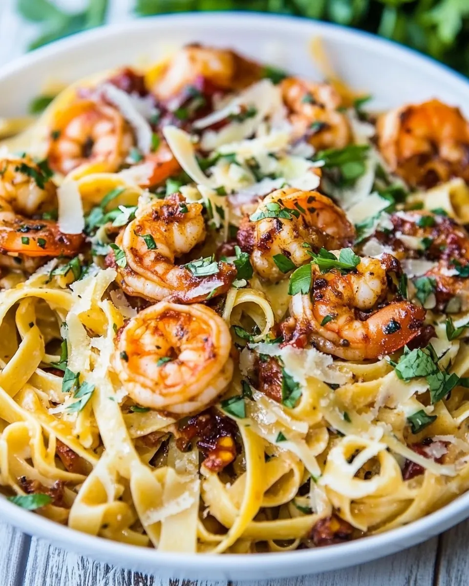 Homemade Crispy Cajun Shrimp Fettuccine recipe photo