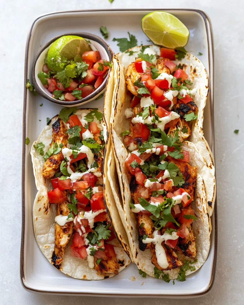 Delicious Crispy Cheesy Chicken Tacos. plate image