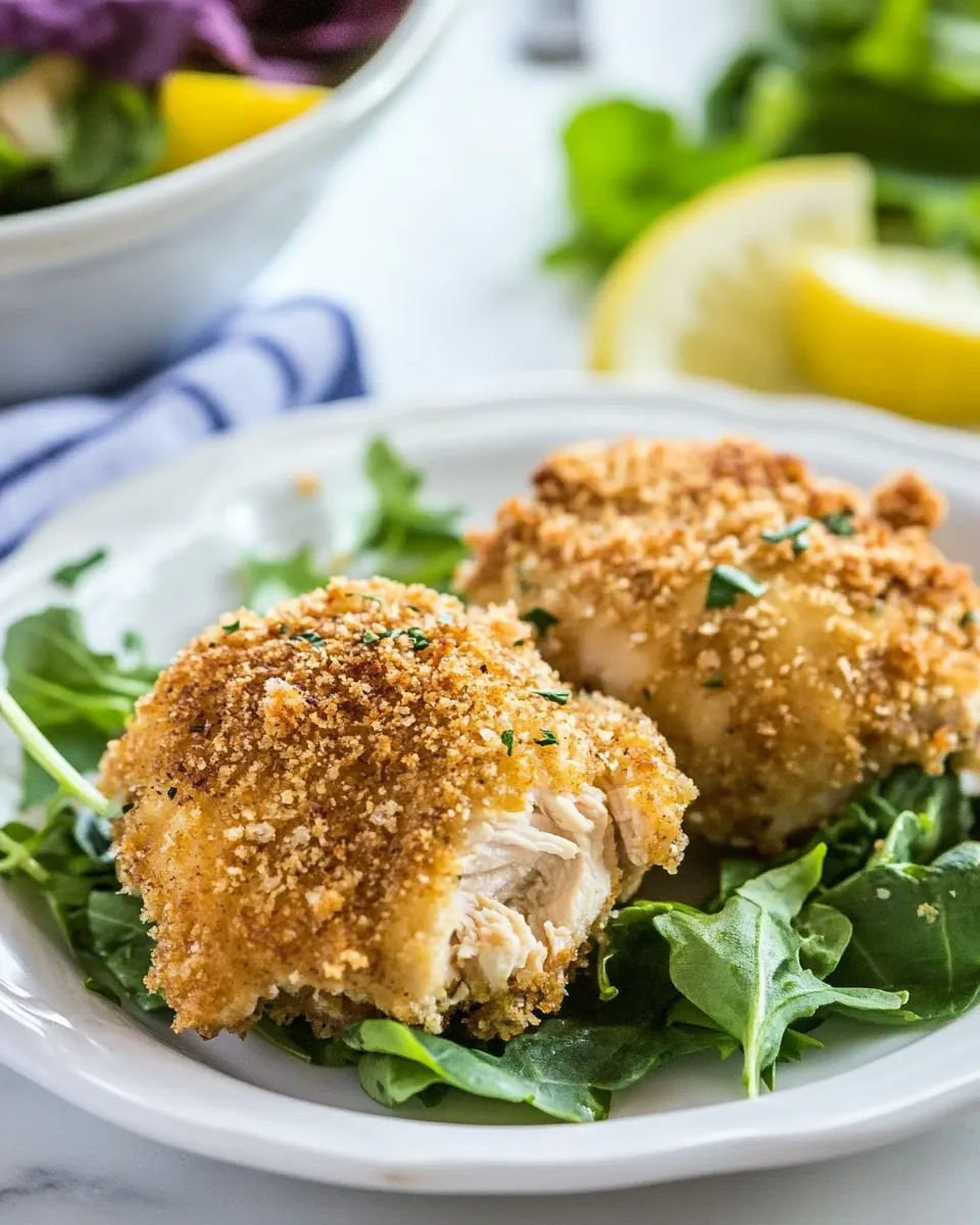Delicious Crispy Chicken Caesar Thighs shot