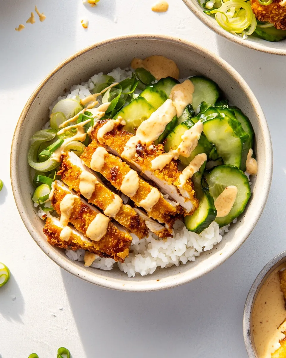 Classic Crispy Chicken Katsu Bowls with Sriracha Mayo dish photo