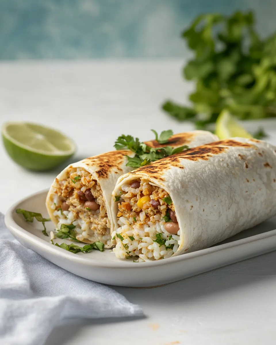 Classic Crispy Chicken, Rice, & Bean Burritos dish photo