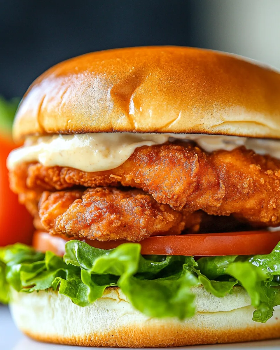 Easy Crispy Chicken Sandwich Recipe shot