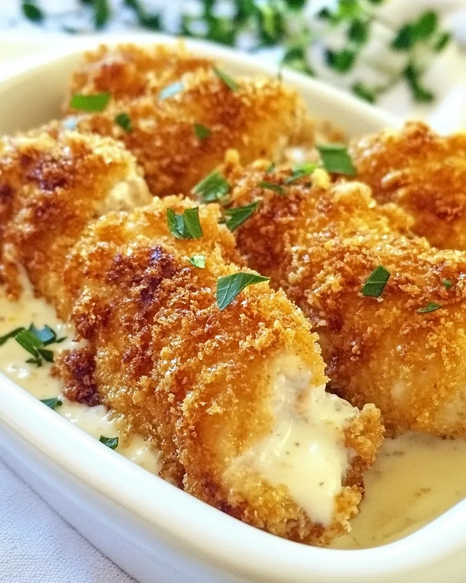 Homemade Crispy Chicken with Creamy Italian Sauce photo