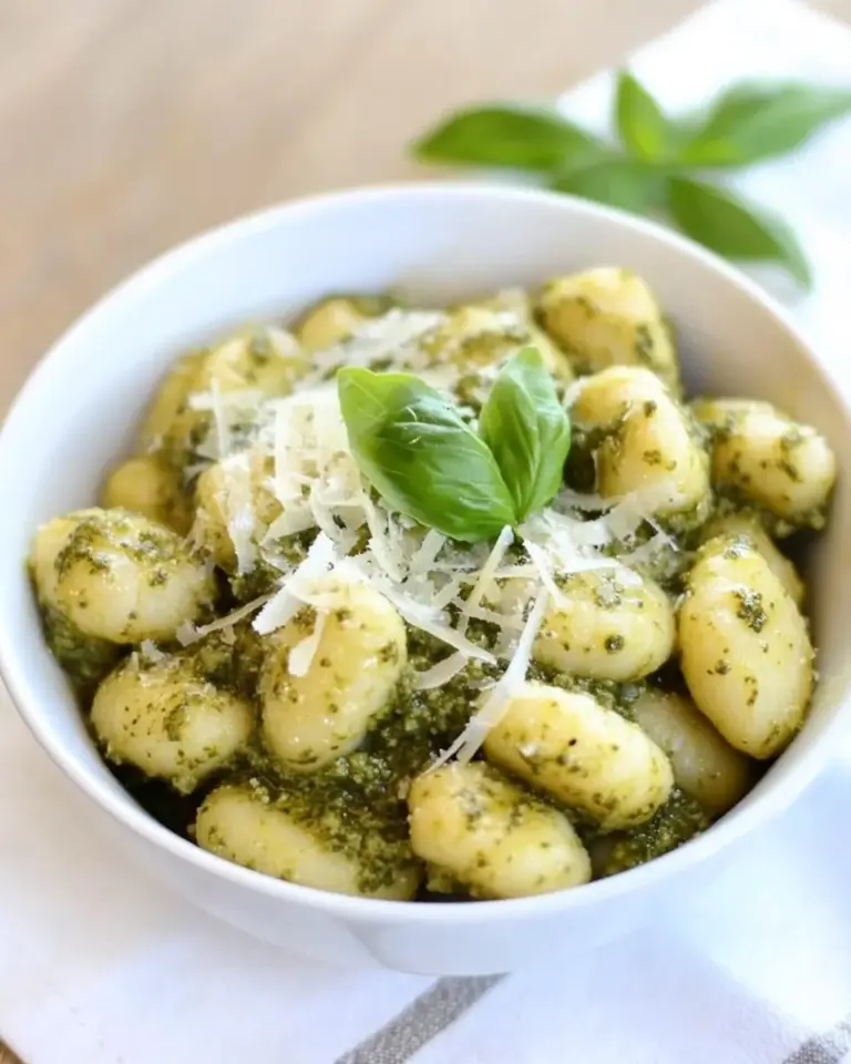 Homemade Crispy Gnocchi with Basil Pesto recipe image