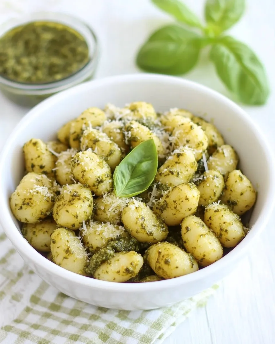 Tasty Crispy Gnocchi with Basil Pesto plate image