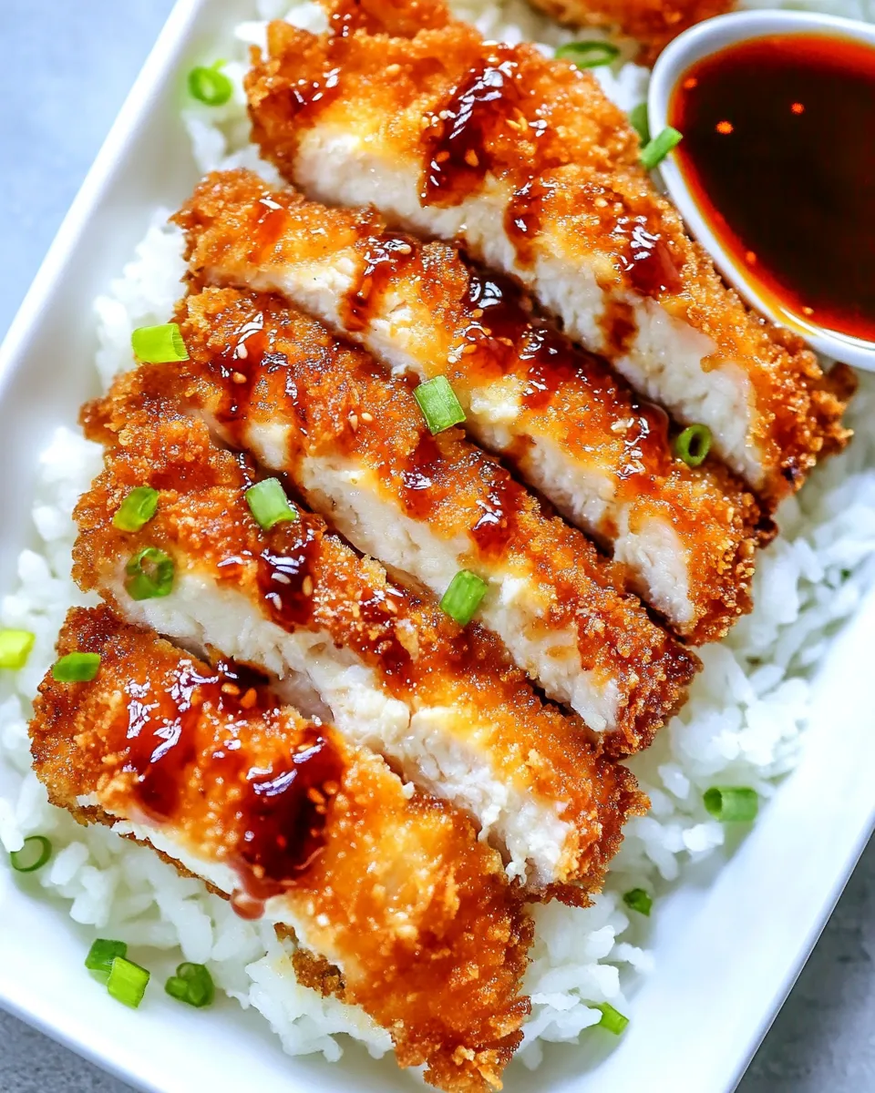 Classic Crispy Japanese Chicken Katsu with Homemade Tonkatsu Sauce image
