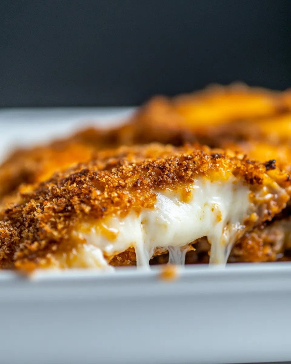 Best Crispy Mozzarella Parmesan Crusted Chicken dish photo