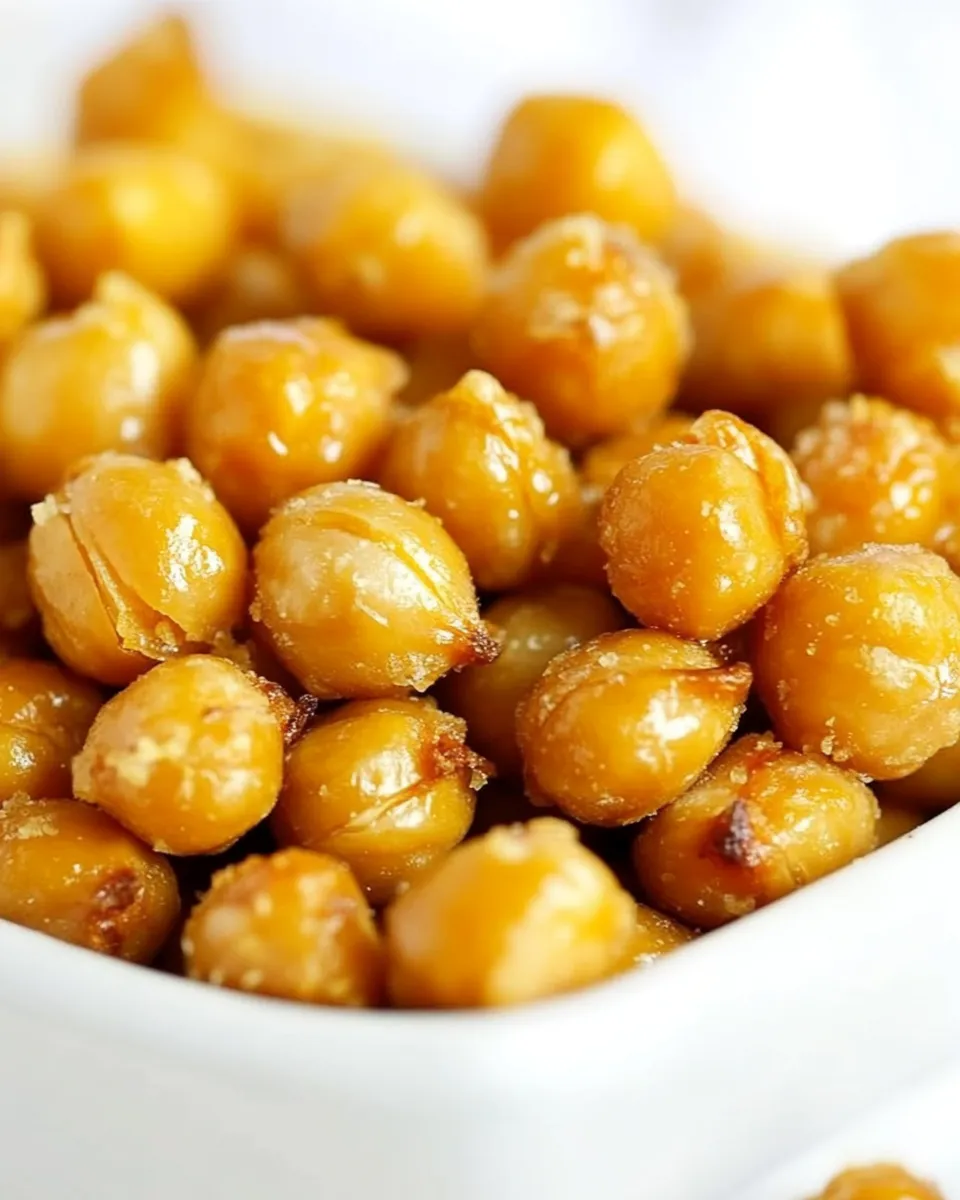 Delicious Crispy Roasted Chickpeas (Garbanzo Beans) plate image