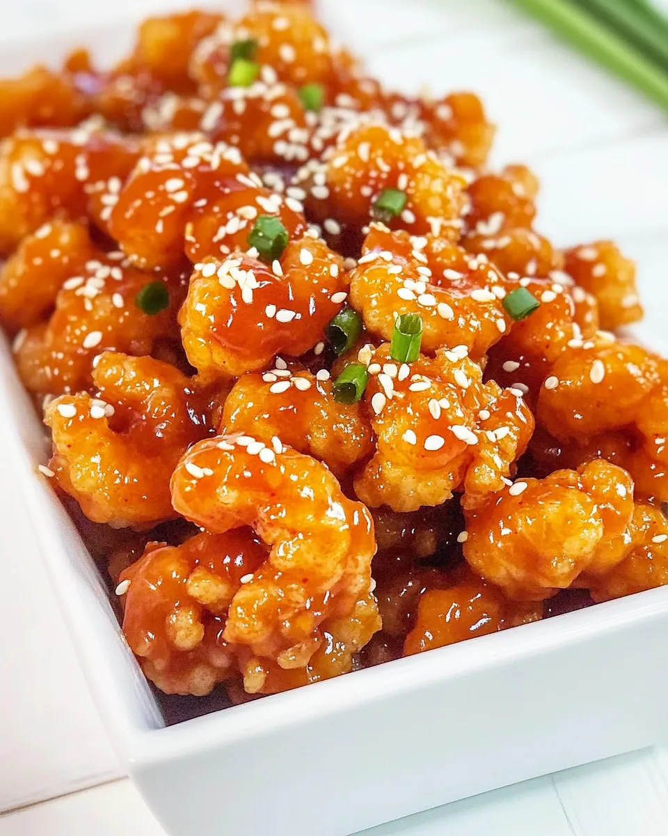 Easy Crispy Sesame Popcorn Shrimp dish photo