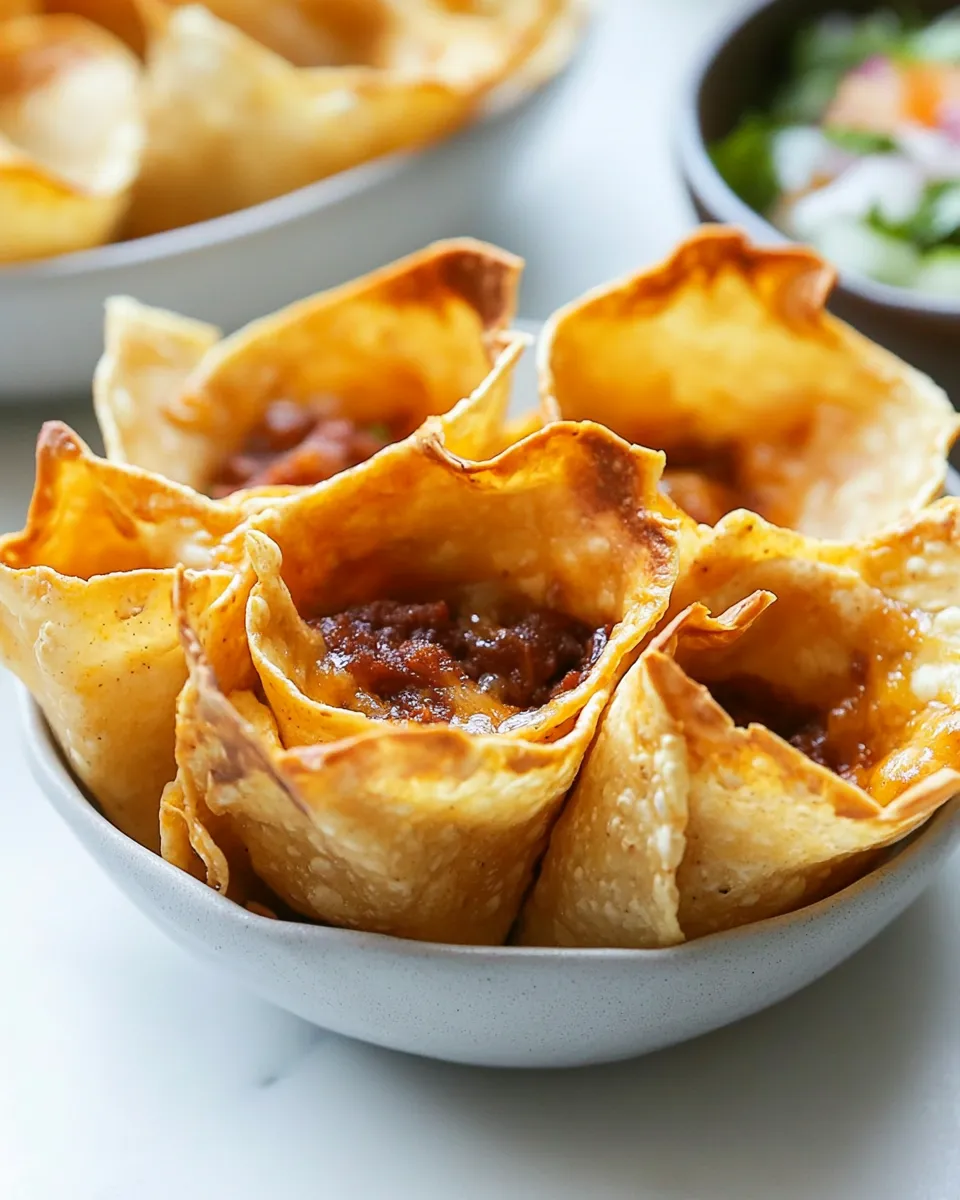 Homemade Crispy Taco Salad Shells recipe photo