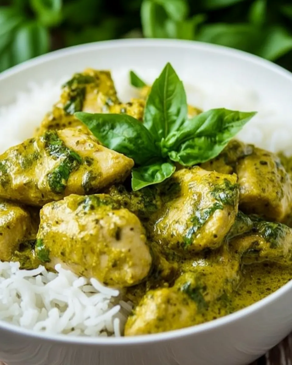 Healthy Crock Pot Basil Coconut Chicken recipe photo