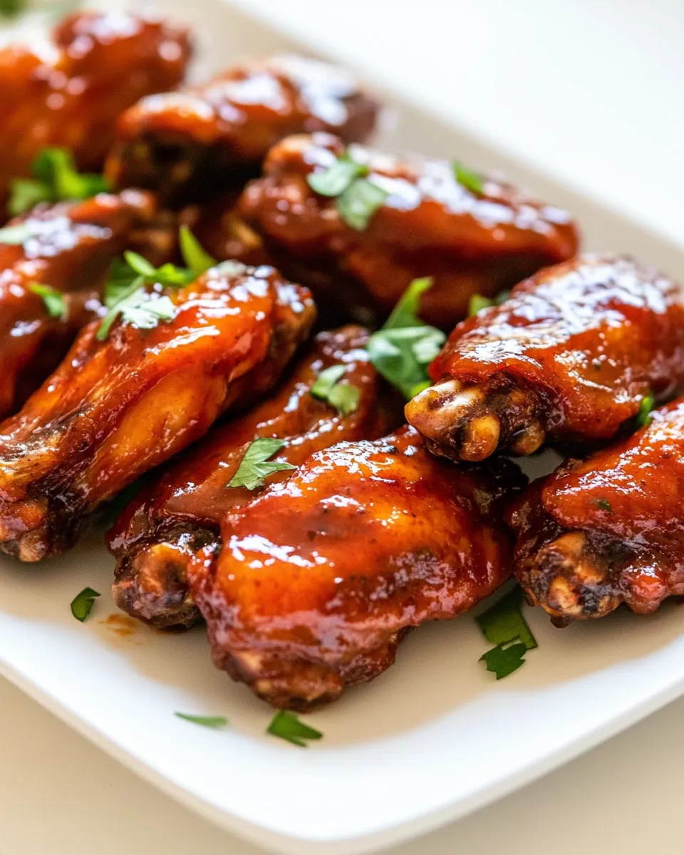 Delicious Crock Pot Chicken Wings plate image