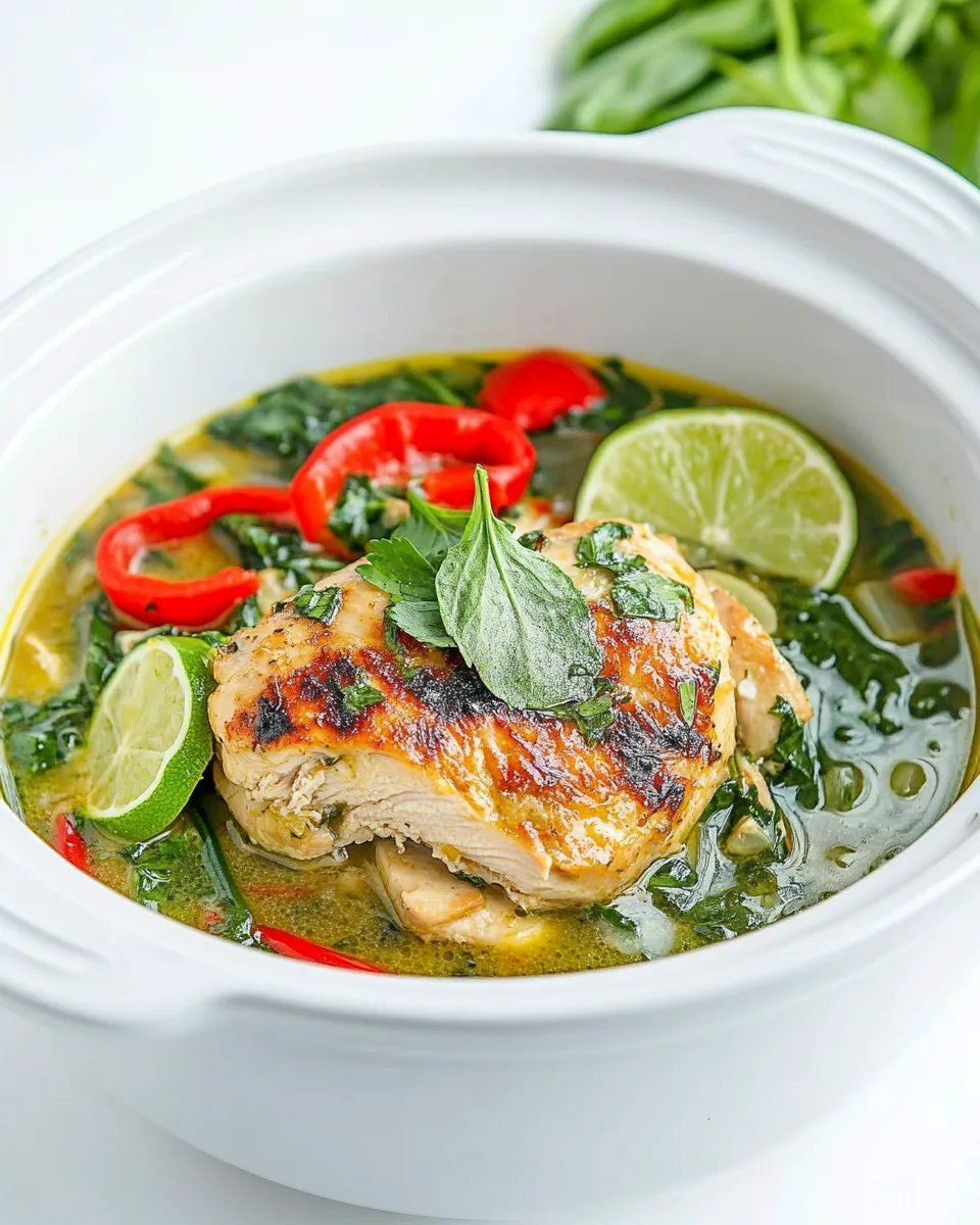 Easy Crock Pot Coconut Lime Chicken and Vegetables photo