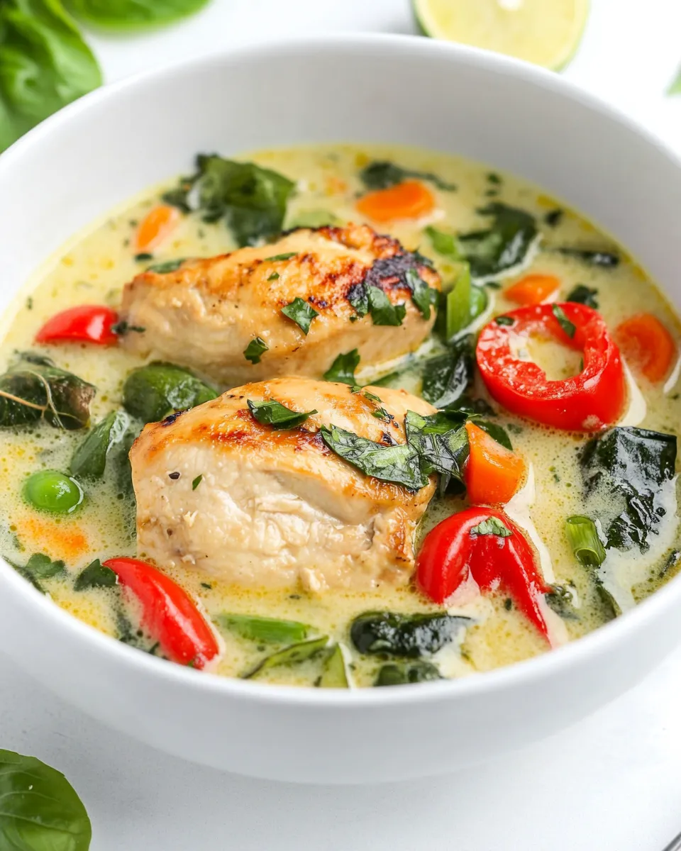 Delicious Crock Pot Coconut Lime Chicken and Vegetables image