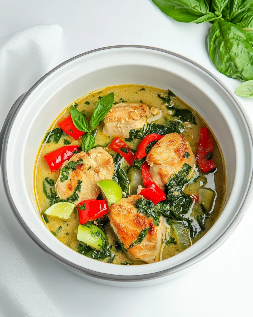 Quick Crock Pot Coconut Lime Chicken and Vegetables shot