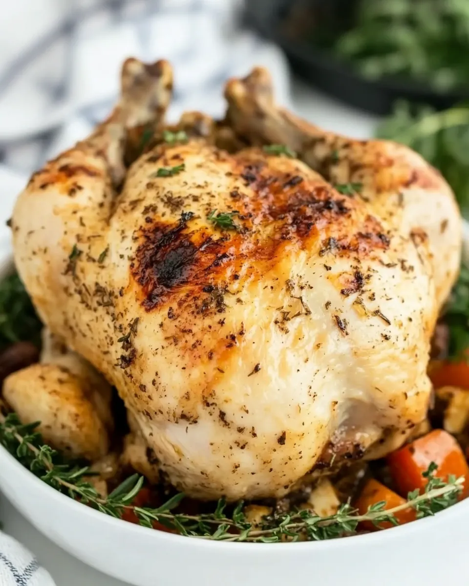 Easy Crock Pot Rotisserie Chicken food shot