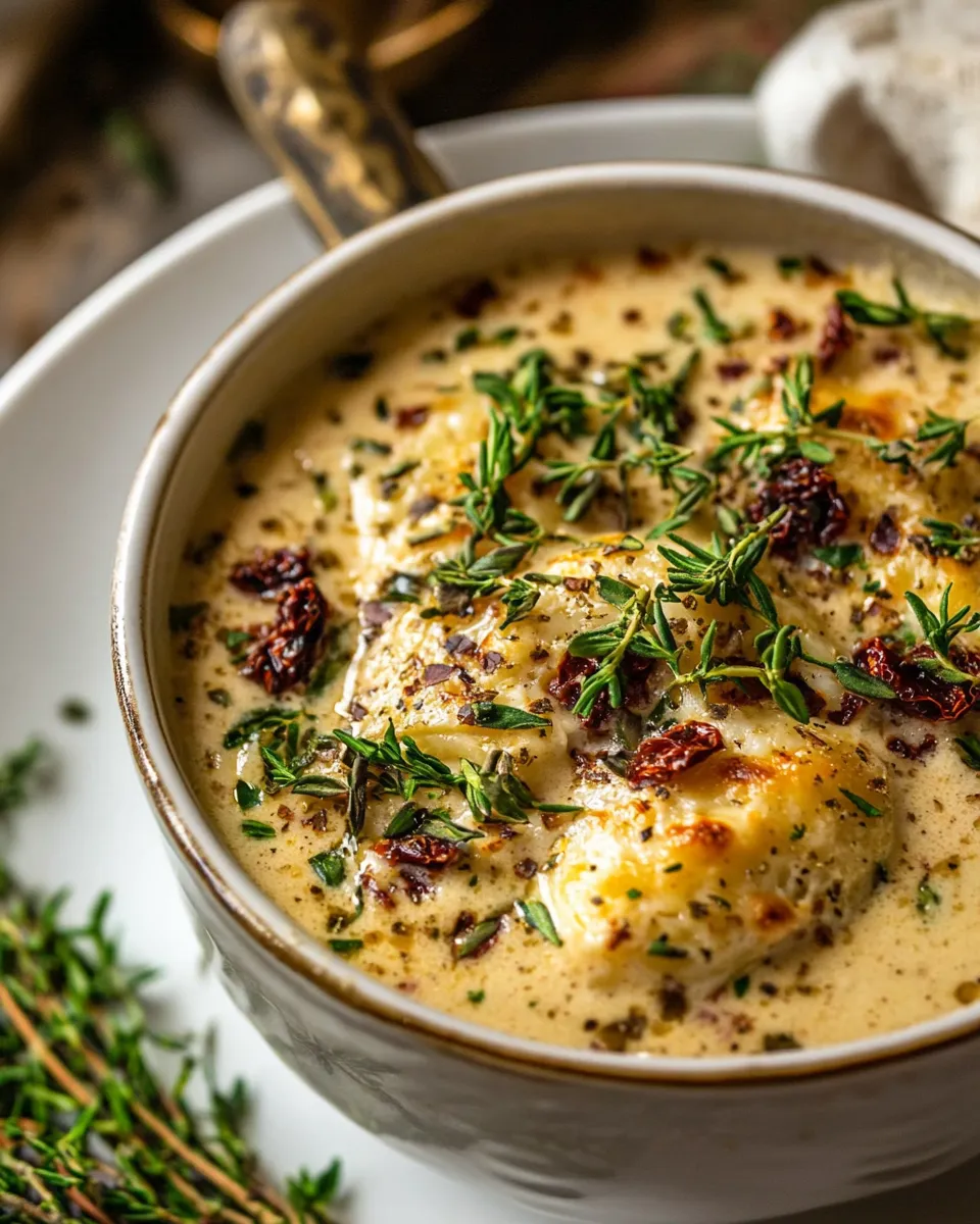 Sweet Crockpot Creamy Sun-Dried Tomato Lasagna Soup. image