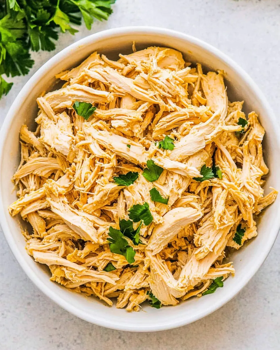 Easy Crockpot Shredded Chicken dish photo