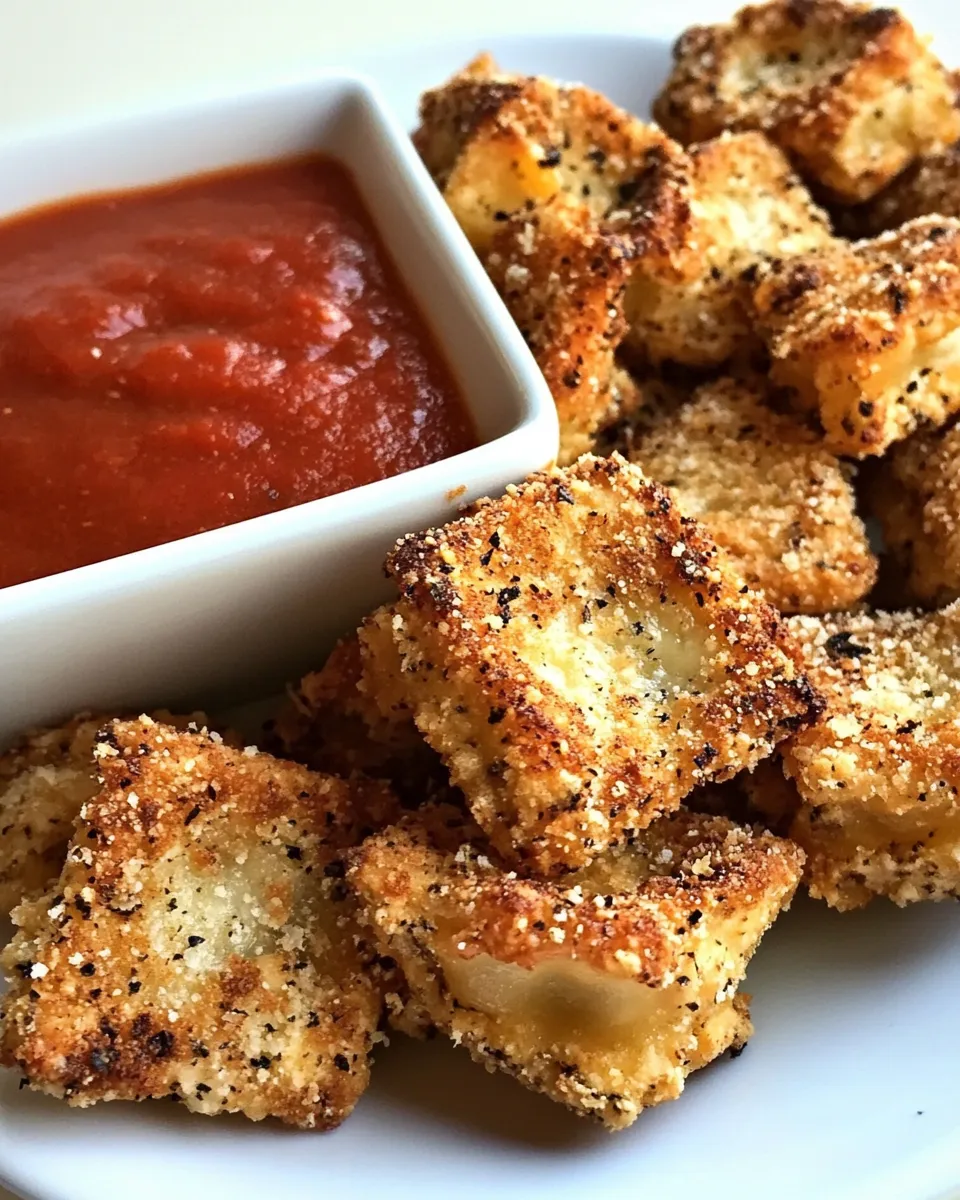 Delicious Crunchy Oven-Fried Cheese Ravioli. recipe photo