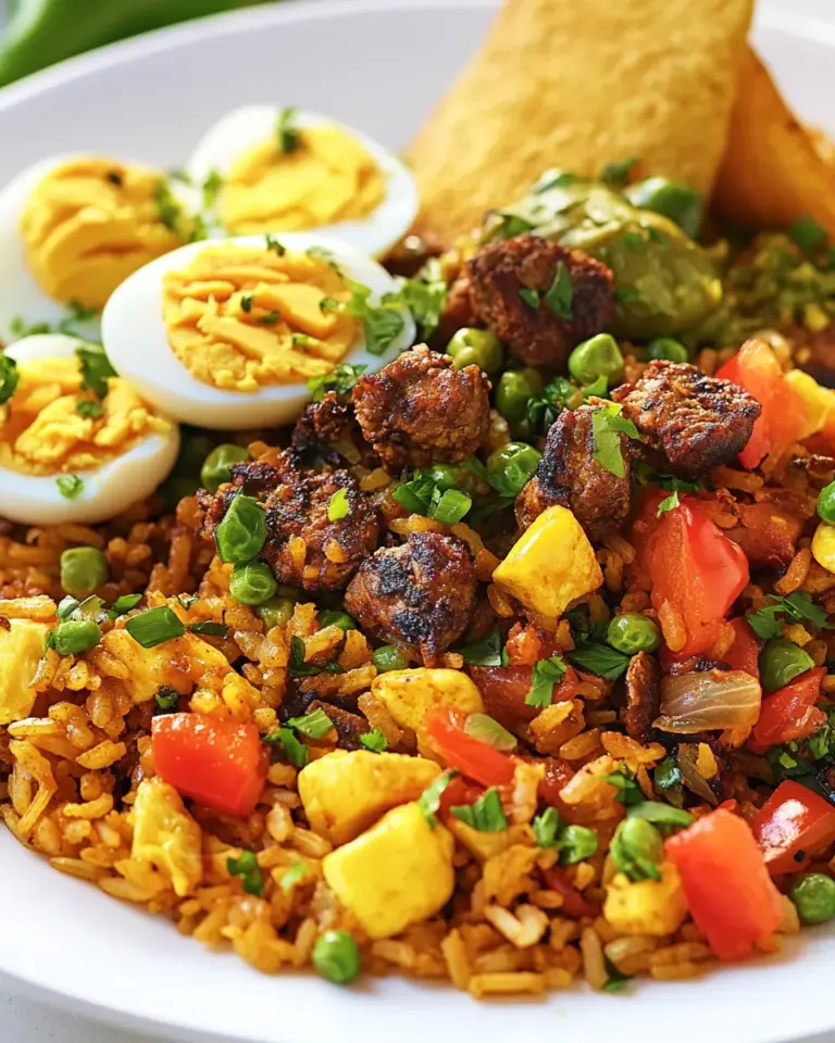 Homemade Cuban Rice and Eggs Dinner recipe photo