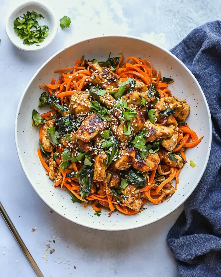 Easy Cumin Healthy Chicken Stir-Fry with Carrot Noodles photo