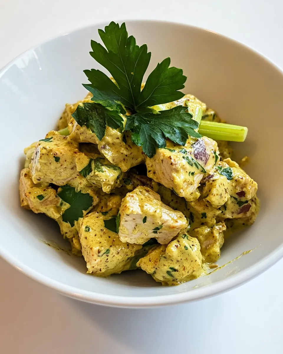 Homemade Curry Chicken Salad with Celery photo