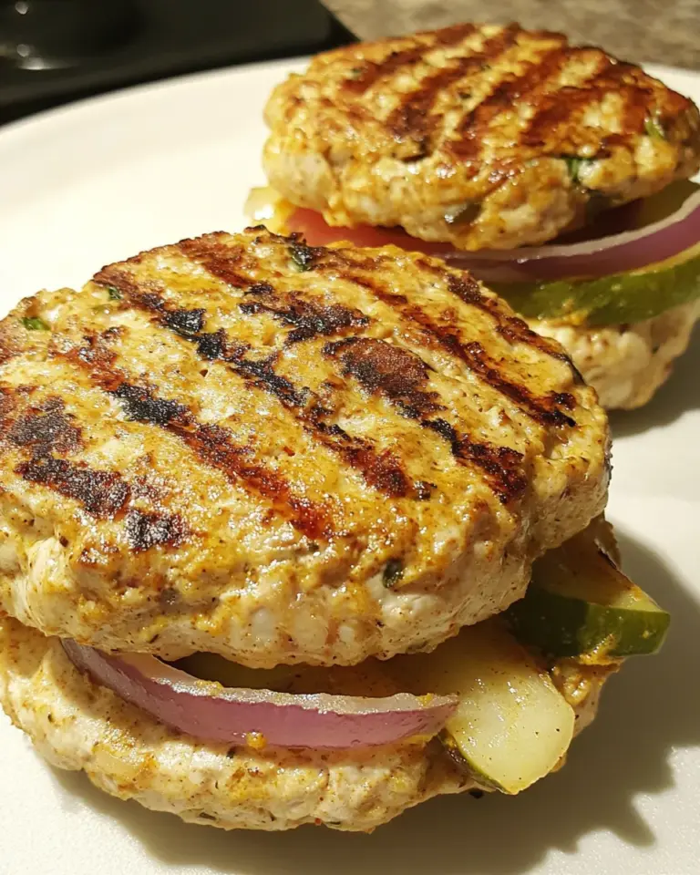 Homemade Curry Turkey Burgers food shot