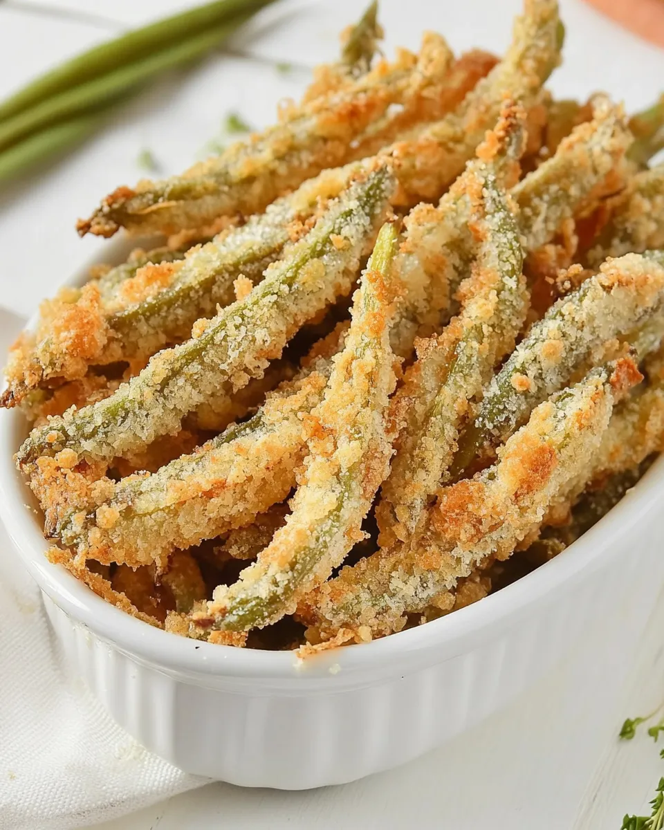 Delicious Deep-Fried Green Beans shot