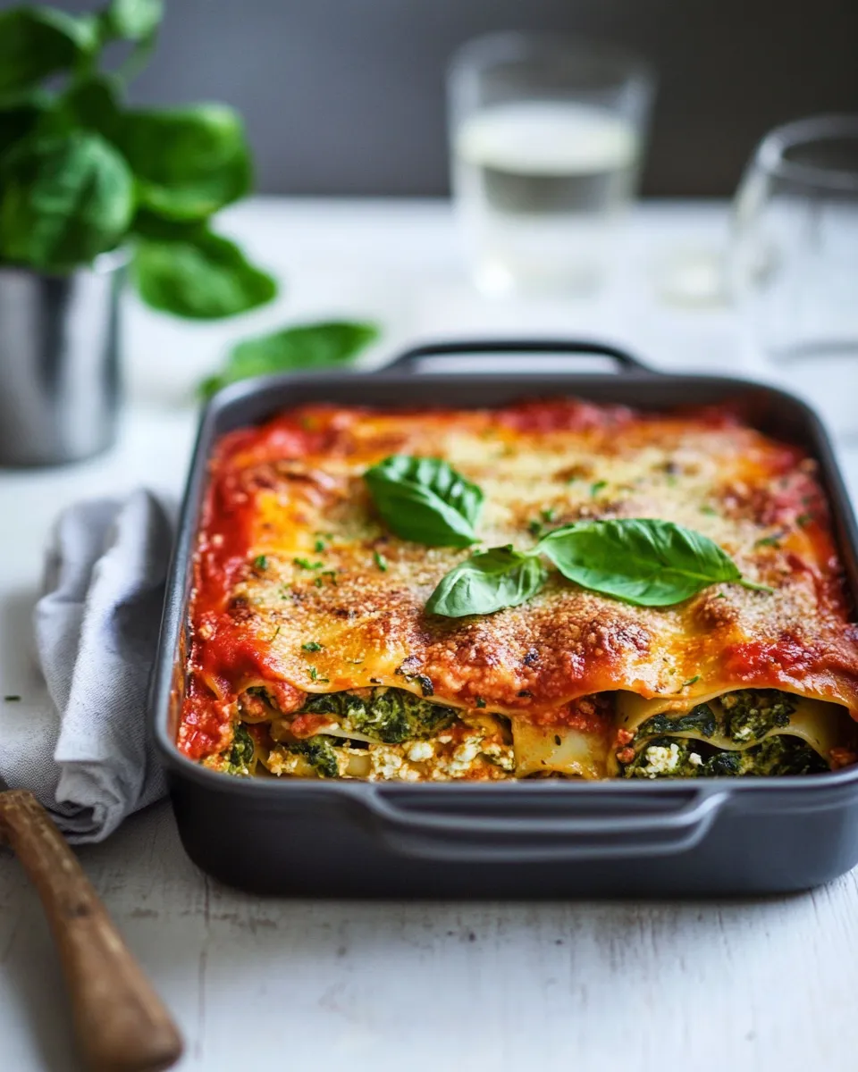 Easy Delicious spinach & ricotta cannelloni bake recipe photo