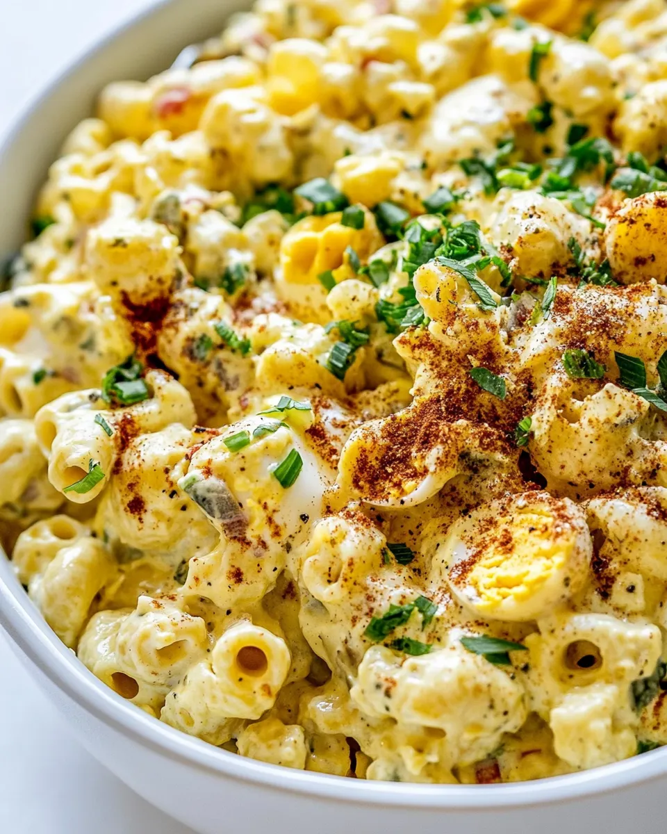 Classic Deviled Egg Macaroni Salad image