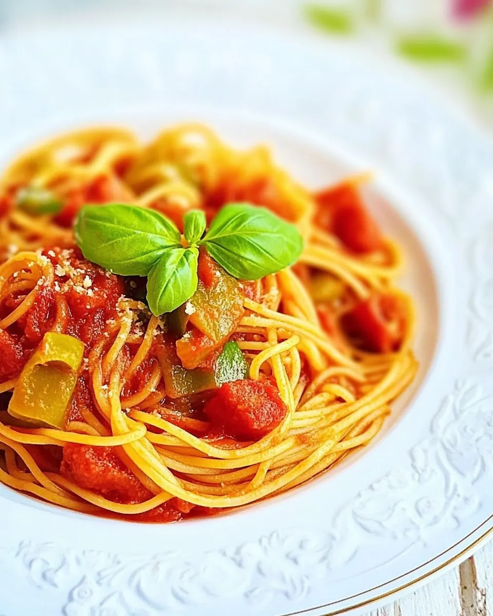 Easy Dominican Spaghetti (Espaguetis) food shot
