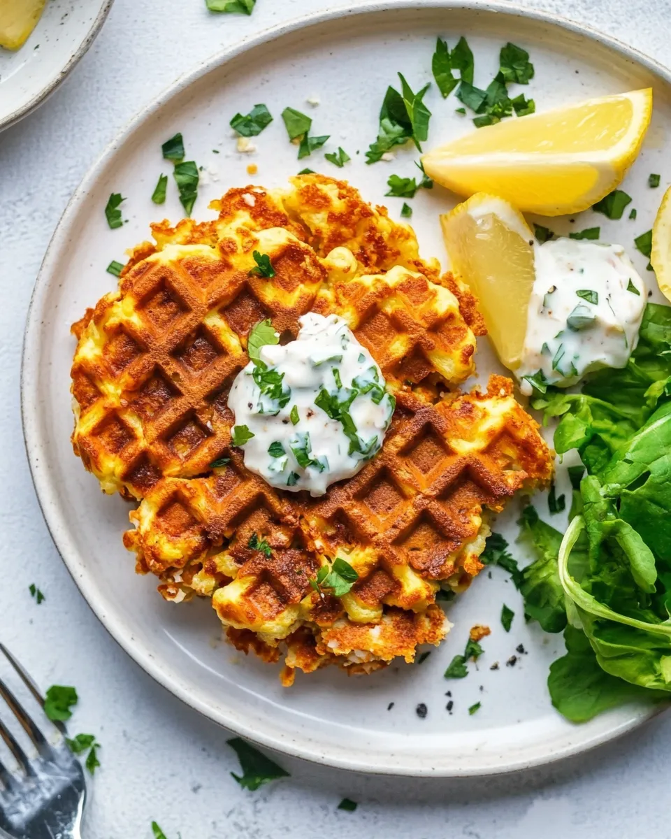 Homemade Easy (10-minute) Waffled Salmon Cakes photo