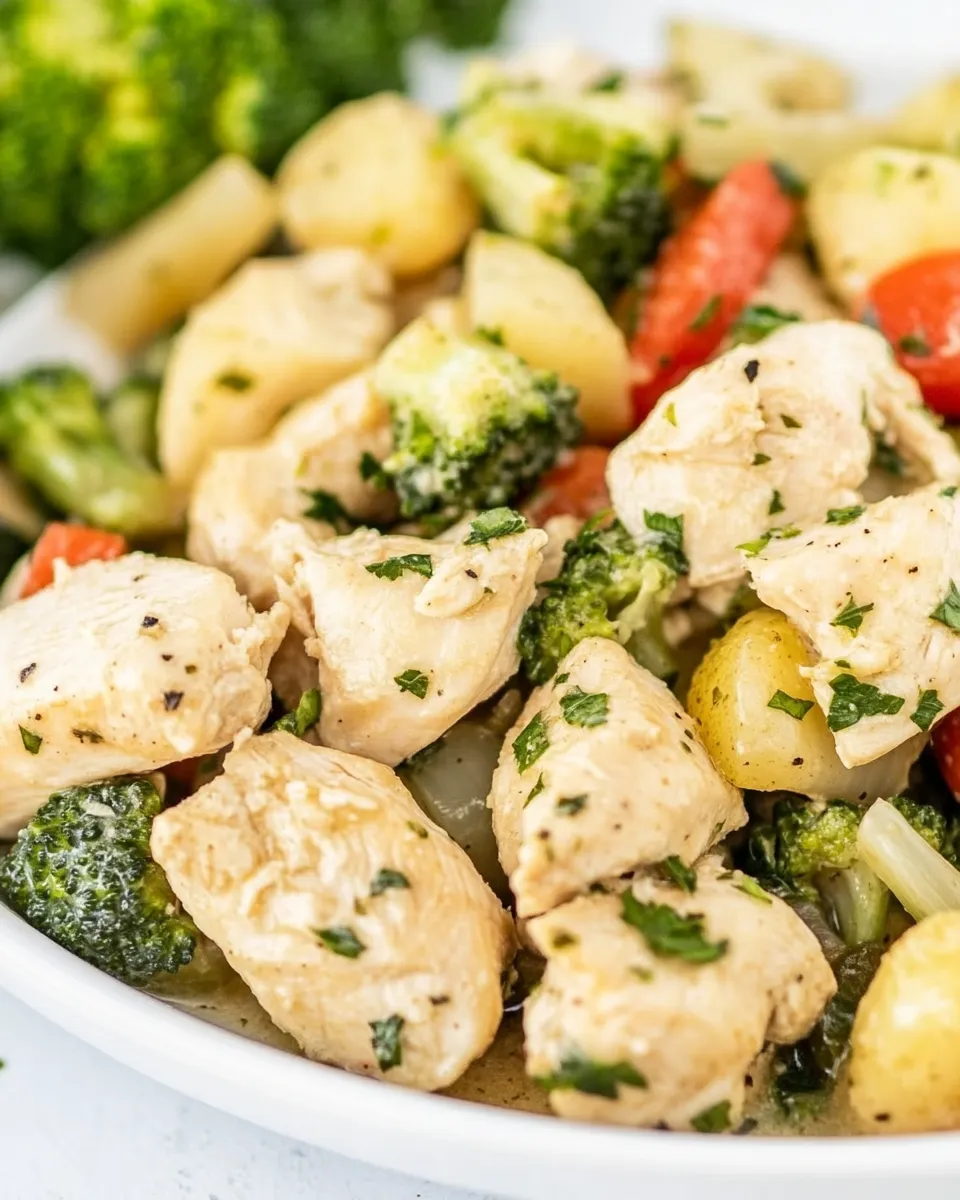 Delicious Easy 15-Minute Ranch Chicken and Vegetable Skillet shot