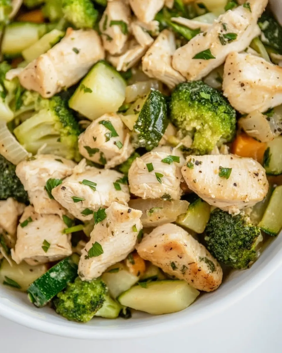 Quick Easy 15-Minute Ranch Chicken and Vegetable Skillet recipe image
