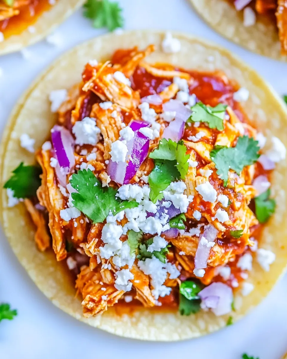 Quick Easy 20-Minute Chicken Tinga Tacos shot