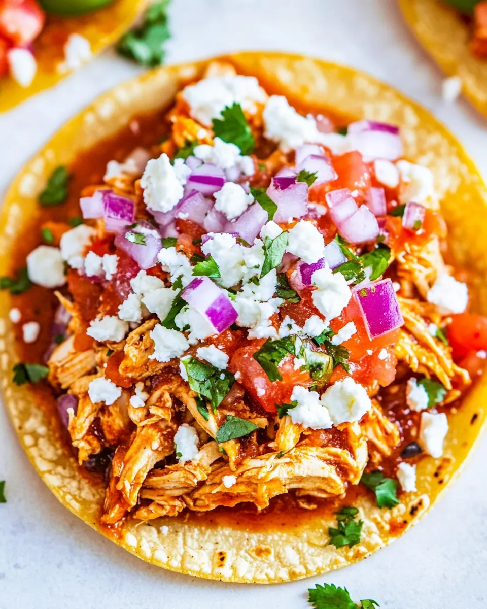Savory Easy 20-Minute Chicken Tinga Tacos dish photo