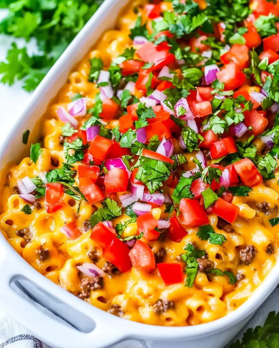 Quick Easy 30-Minute Taco Macaroni and Cheese shot