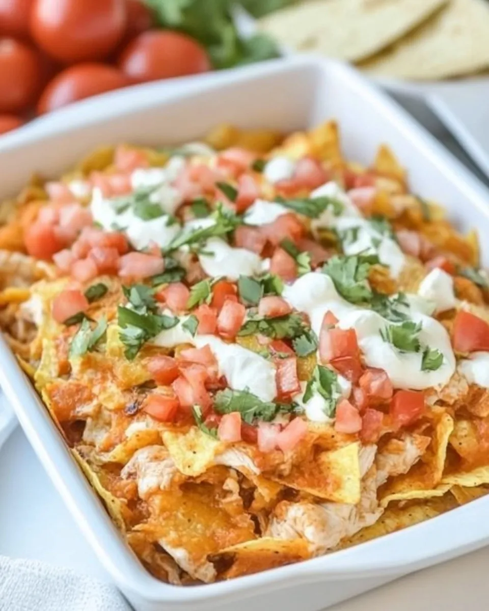 Classic Easy Baked Chicken Chilaquiles dish photo