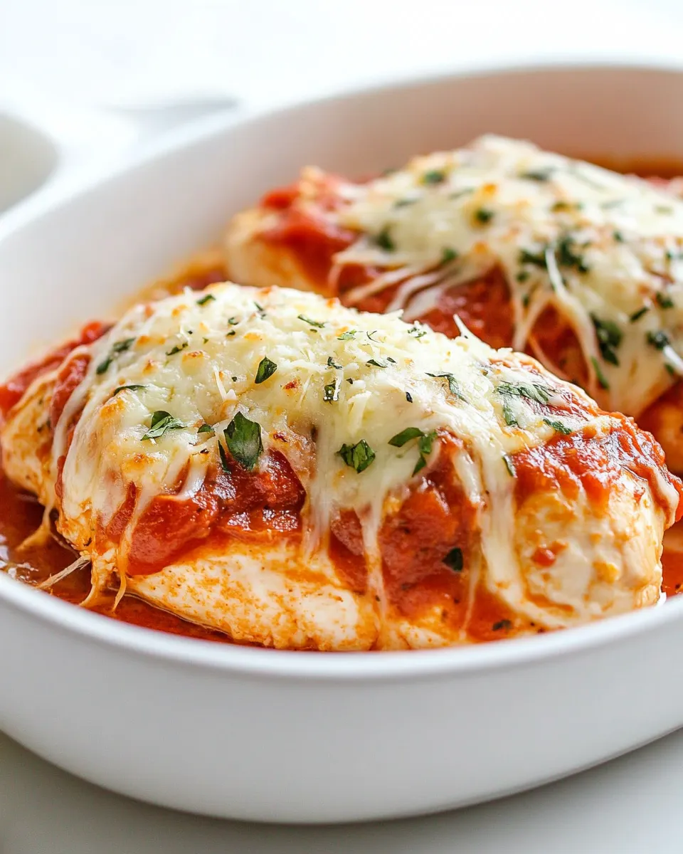 Classic Easy Baked Chicken Parmesan for Two image